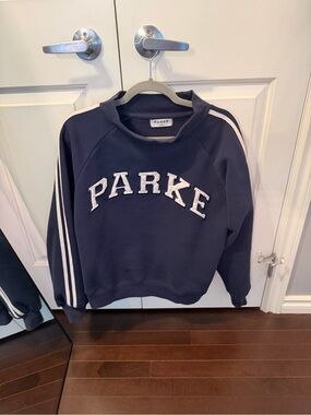 Parke Navy Cowl-Neck Pullover Sweater